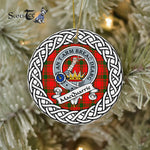 MacQuarrie Tartan Ornament,  ceramic ornament, personalized christmas ornaments, christmas tree ornaments, christmas door decorations, Plaid Ornament, Tartan Ceramic Ornament