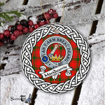 MacQuarrie Tartan Ornament,  ceramic ornament, personalized christmas ornaments, christmas tree ornaments, christmas door decorations, Plaid Ornament, Tartan Ceramic Ornament