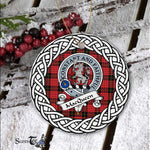 MacQueen Tartan Ornament,  ceramic ornament, personalized christmas ornaments, christmas tree ornaments, christmas door decorations, Plaid Ornament, Tartan Ceramic Ornament