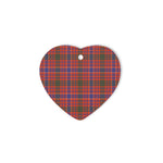 MacRae Ancient Tartan Heart Ornaments, Christmas Tree Ornament, Plaid Christmas Ornaments, Ceramic Heart Christmas Tree Decoration, Christmas Ornament, Plaid Ornament, Tartan Ornament, Buffalo Plaid Ornament