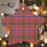 MacRae Ancient Tartan Ornament Star Ornament, Christmas Star Decorations, ceramic ornament, Plaid Star Ceramic Ornament, Christmas Ornament Decorations Gift