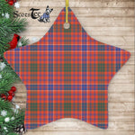 MacRae Ancient Tartan Ornament Star Ornament, Christmas Star Decorations, ceramic ornament, Plaid Star Ceramic Ornament, Christmas Ornament Decorations Gift