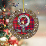 MacRae Celtic Circle Plaid Ornament Gift. Christmas Tree Ornament Tartan Ornament Great Christmas Ornaments Gift - Scotstee Shop