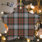MacRae Hunting Weathered Tartan Ornament Star Ornament, Christmas Star Decorations, ceramic ornament, Plaid Star Ceramic Ornament, Christmas Ornament Decorations Gift