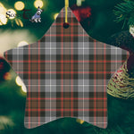MacRae Hunting Weathered Tartan Ornament Star Ornament, Christmas Star Decorations, ceramic ornament, Plaid Star Ceramic Ornament, Christmas Ornament Decorations Gift