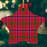 MacRae Modern Tartan Ornament Star Ornament, Christmas Star Decorations, ceramic ornament, Plaid Star Ceramic Ornament, Christmas Ornament Decorations Gift