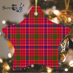 MacRae Modern Tartan Ornament Star Ornament, Christmas Star Decorations, ceramic ornament, Plaid Star Ceramic Ornament, Christmas Ornament Decorations Gift