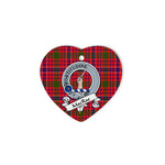 MacRae Scottish Clan Badge Plaid Christmas Ornaments Gift Heart Ornament MacRae Clan Tartan Ornaments, Plaid Ornament, christmas Ornament, plaid christmas ornament