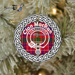 MacRae Scottish Clan Tartan Crest Badge Old Plaid Ornament Gift. Christmas Tree Ornament Tartan Ornament Great Christmas Ornaments Gift - Scotstee Shop