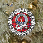 MacRae Tartan Ornament,  ceramic ornament, personalized christmas ornaments, christmas tree ornaments, christmas door decorations, Plaid Ornament, Tartan Ceramic Ornament