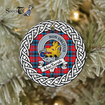 MacTavish Tartan Ornament,  ceramic ornament, personalized christmas ornaments, christmas tree ornaments, christmas door decorations, Plaid Ornament, Tartan Ceramic Ornament