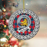 MacTavish Tartan Ornament,  ceramic ornament, personalized christmas ornaments, christmas tree ornaments, christmas door decorations, Plaid Ornament, Tartan Ceramic Ornament
