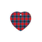MacTavish Tartan Heart Ornaments, Christmas Tree Ornament, Plaid Christmas Ornaments, Ceramic Heart Christmas Tree Decoration, Christmas Ornament, Plaid Ornament, Tartan Ornament, Buffalo Plaid Ornament