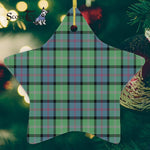MacThomas Ancient Tartan Ornament Star Ornament, Christmas Star Decorations, ceramic ornament, Plaid Star Ceramic Ornament, Christmas Ornament Decorations Gift