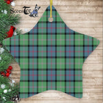 MacThomas Ancient Tartan Ornament Star Ornament, Christmas Star Decorations, ceramic ornament, Plaid Star Ceramic Ornament, Christmas Ornament Decorations Gift