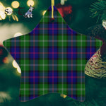 MacThomas Modern Tartan Ornament Star Ornament, Christmas Star Decorations, ceramic ornament, Plaid Star Ceramic Ornament, Christmas Ornament Decorations Gift