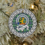 MacThomas Tartan Ornament,  ceramic ornament, personalized christmas ornaments, christmas tree ornaments, christmas door decorations, Plaid Ornament, Tartan Ceramic Ornament