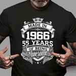Made In 1966 55 Years Of Being Awesome 55th Birthday Birthday Shirt - Scotstee Shop