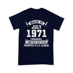 Made In July 1971 50th Birthday Tee For 50 Years Old Birthday Shirt For 50th Birthday Shirt mens vintage 1971 t shirt - Scotstee Shop
