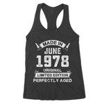Made In June 1978 43rd Birthday Tee For 43 Years Old Women's Tank Top - Scotstee Shop