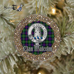 MalColm Celtic Circle Plaid Ornament Gift. Christmas Tree Ornament Tartan Ornament Great Christmas Ornaments Gift - Scotstee Shop