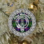 MalColm Scottish Clan Tartan Crest Badge Old Plaid Ornament Gift. Christmas Tree Ornament Tartan Ornament Great Christmas Ornaments Gift - Scotstee Shop