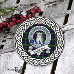 MalColm Tartan Ornament,  ceramic ornament, personalized christmas ornaments, christmas tree ornaments, christmas door decorations, Plaid Ornament, Tartan Ceramic Ornament