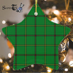 Mar Hunting Tartan Ornament Star Ornament, Christmas Star Decorations, ceramic ornament, Plaid Star Ceramic Ornament, Christmas Ornament Decorations Gift