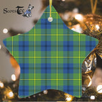 Marjoribanks Ancient Tartan Ornament Star Ornament, Christmas Star Decorations, ceramic ornament, Plaid Star Ceramic Ornament, Christmas Ornament Decorations Gift