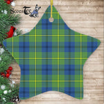 Marjoribanks Ancient Tartan Ornament Star Ornament, Christmas Star Decorations, ceramic ornament, Plaid Star Ceramic Ornament, Christmas Ornament Decorations Gift
