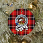Marjoribanks Scottish Clan Badge Plaid Ornament Gift. Christmas Tree Ornament Marjoribanks Clan Tartan Ornament Great Christmas Ornaments Gift - Scotstee Shop