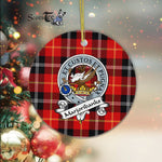 Marjoribanks Scottish Clan Badge Plaid Ornament Gift. Christmas Tree Ornament Marjoribanks Clan Tartan Ornament Great Christmas Ornaments Gift - Scotstee Shop