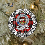 Marjoribanks Tartan Ornament,  ceramic ornament, personalized christmas ornaments, christmas tree ornaments, christmas door decorations, Plaid Ornament, Tartan Ceramic Ornament