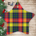 Masterton Bcn Tartan Ornament Star Ornament, Christmas Star Decorations, ceramic ornament, Plaid Star Ceramic Ornament, Christmas Ornament Decorations Gift