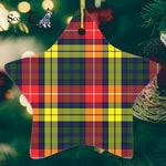Masterton Bcn Tartan Ornament Star Ornament, Christmas Star Decorations, ceramic ornament, Plaid Star Ceramic Ornament, Christmas Ornament Decorations Gift