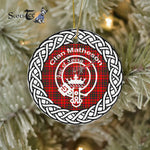 Matheson Clan Tartan Crest Badge Plaid Ornament Gift. Christmas Tree Ornament Tartan Ornament Great Christmas Ornaments Gift - Scotstee Shop