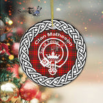 Matheson Clan Tartan Crest Badge Plaid Ornament Gift. Christmas Tree Ornament Tartan Ornament Great Christmas Ornaments Gift - Scotstee Shop