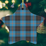 Maule Ancient Tartan Ornament Star Ornament, Christmas Star Decorations, ceramic ornament, Plaid Star Ceramic Ornament, Christmas Ornament Decorations Gift