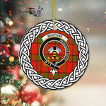 Maxton Tartan Ornament,  ceramic ornament, personalized christmas ornaments, christmas tree ornaments, christmas door decorations, Plaid Ornament, Tartan Ceramic Ornament