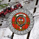 Maxton Tartan Ornament,  ceramic ornament, personalized christmas ornaments, christmas tree ornaments, christmas door decorations, Plaid Ornament, Tartan Ceramic Ornament