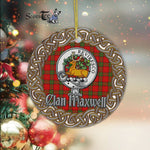 Maxwell Celtic Circle Plaid Ornament Gift. Christmas Tree Ornament Tartan Ornament Great Christmas Ornaments Gift - Scotstee Shop