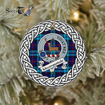 McCorquodale Tartan Ornament,  ceramic ornament, personalized christmas ornaments, christmas tree ornaments, christmas door decorations, Plaid Ornament, Tartan Ceramic Ornament