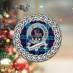 McCorquodale Tartan Ornament,  ceramic ornament, personalized christmas ornaments, christmas tree ornaments, christmas door decorations, Plaid Ornament, Tartan Ceramic Ornament