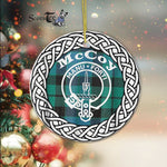 McCoy Tartan Ornament,  ceramic ornament, personalized christmas ornaments, christmas tree ornaments, christmas door decorations, Plaid Ornament, Tartan Ceramic Ornament