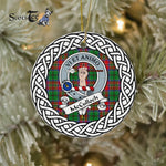 McCulloch Tartan Ornament,  ceramic ornament, personalized christmas ornaments, christmas tree ornaments, christmas door decorations, Plaid Ornament, Tartan Ceramic Ornament