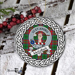 McCulloch Tartan Ornament,  ceramic ornament, personalized christmas ornaments, christmas tree ornaments, christmas door decorations, Plaid Ornament, Tartan Ceramic Ornament