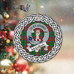 McCulloch Tartan Ornament,  ceramic ornament, personalized christmas ornaments, christmas tree ornaments, christmas door decorations, Plaid Ornament, Tartan Ceramic Ornament