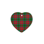 McCulloch Tartan Heart Ornaments, Christmas Tree Ornament, Plaid Christmas Ornaments, Ceramic Heart Christmas Tree Decoration, Christmas Ornament, Plaid Ornament, Tartan Ornament, Buffalo Plaid Ornament