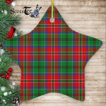 McCulloch Tartan Ornament Star Ornament, Christmas Star Decorations, ceramic ornament, Plaid Star Ceramic Ornament, Christmas Ornament Decorations Gift