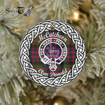 McCutcheon Tartan Ornament,  ceramic ornament, personalized christmas ornaments, christmas tree ornaments, christmas door decorations, Plaid Ornament, Tartan Ceramic Ornament